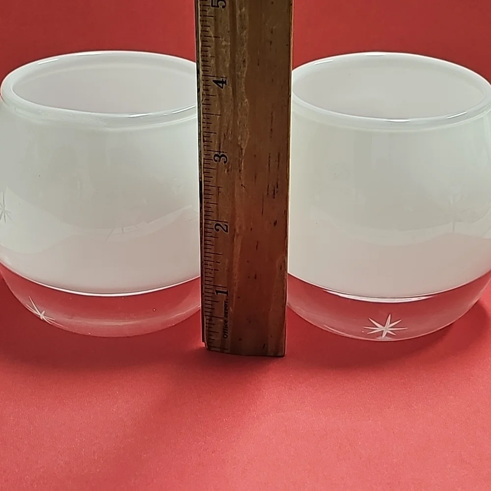 New Crate & Barrel White Glass votive / Candle Holder Starburst Made In Poland